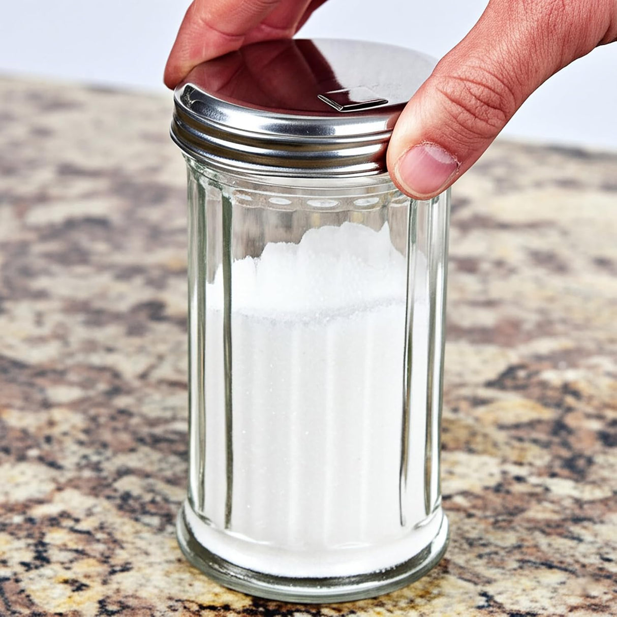 Sugar Bowl Glass Sugar Shaker Dispenser for Home Kitchen