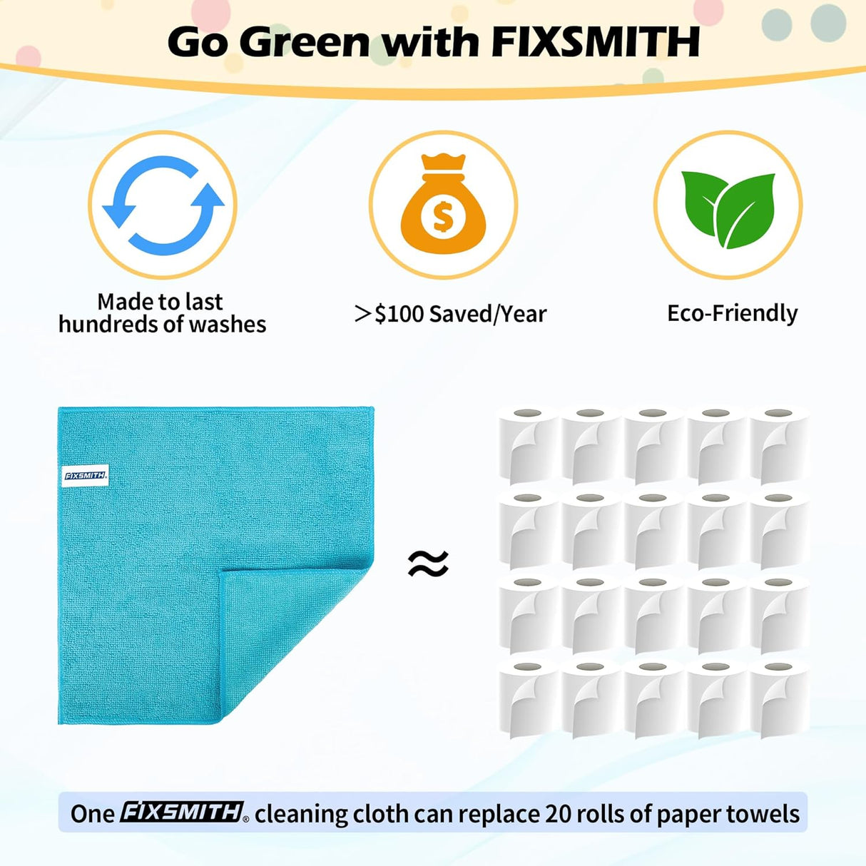 Microfiber Cleaning Cloth, 50 Pack Cleaning Rags& Grey Microfiber Cleaning Cloth -Pack of 50, 16"X12" Cleaning Rags for Housekeeping and Kitchen