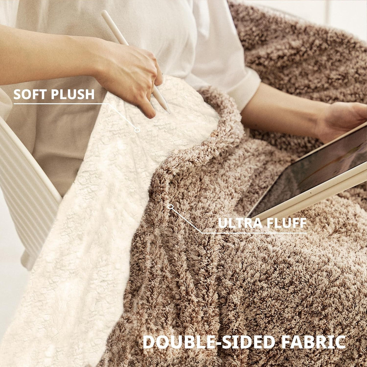 Heated Blanket Electric Throw 50" x 60" -Heated Throw Blanket with 5 Heating Levels & 3 Hours Auto Off,Machine Washable,ETL & FCC Certification,Over-Heat Protect(Racoon)