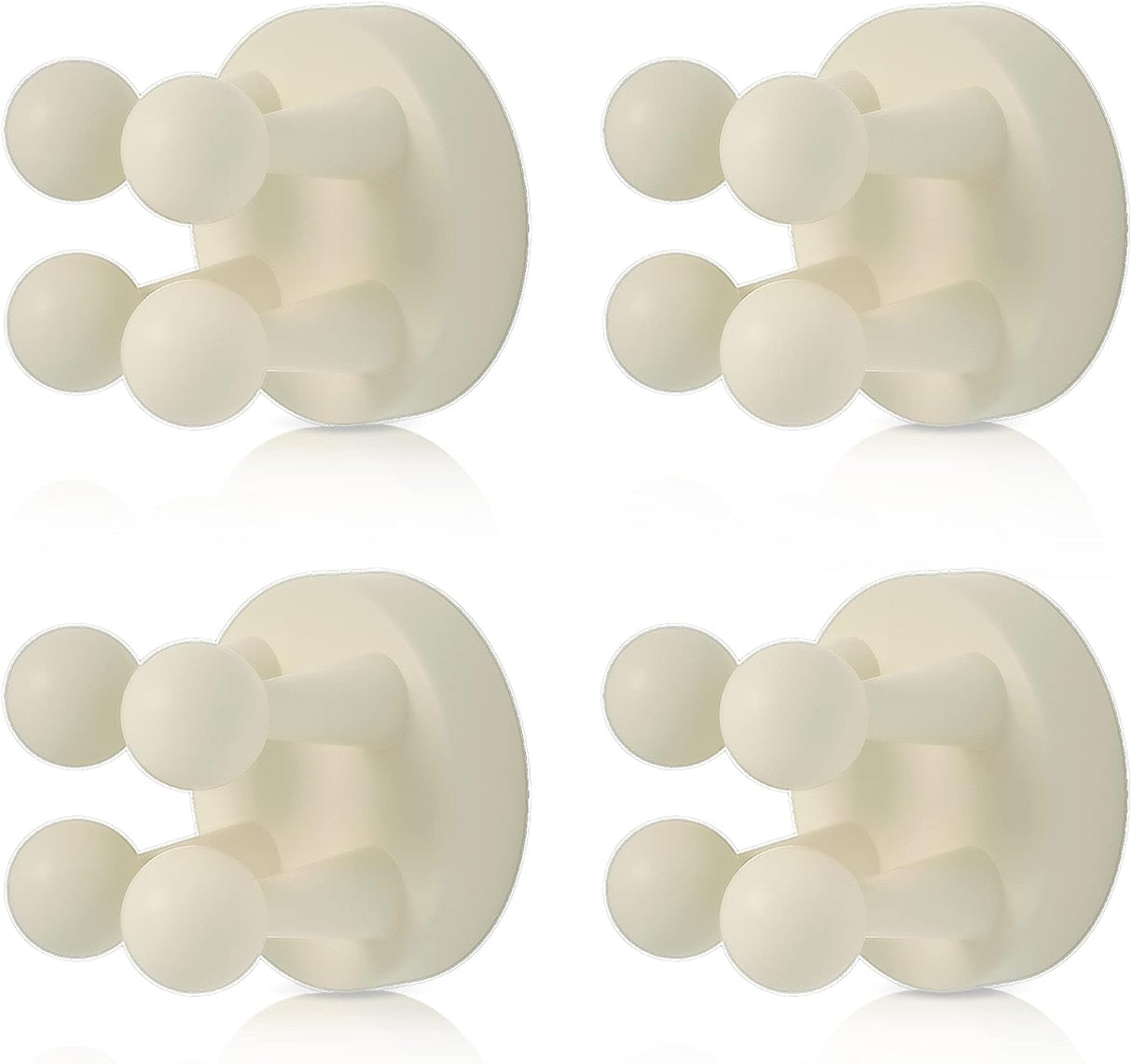 4 pcs Silicone Toothbrh Holder Multi-Function Hook Waterproof self Adhesive Single Toothbrh Hook Plug Holder for Wall for Hanging Bathroom Kitchen Living Room Office