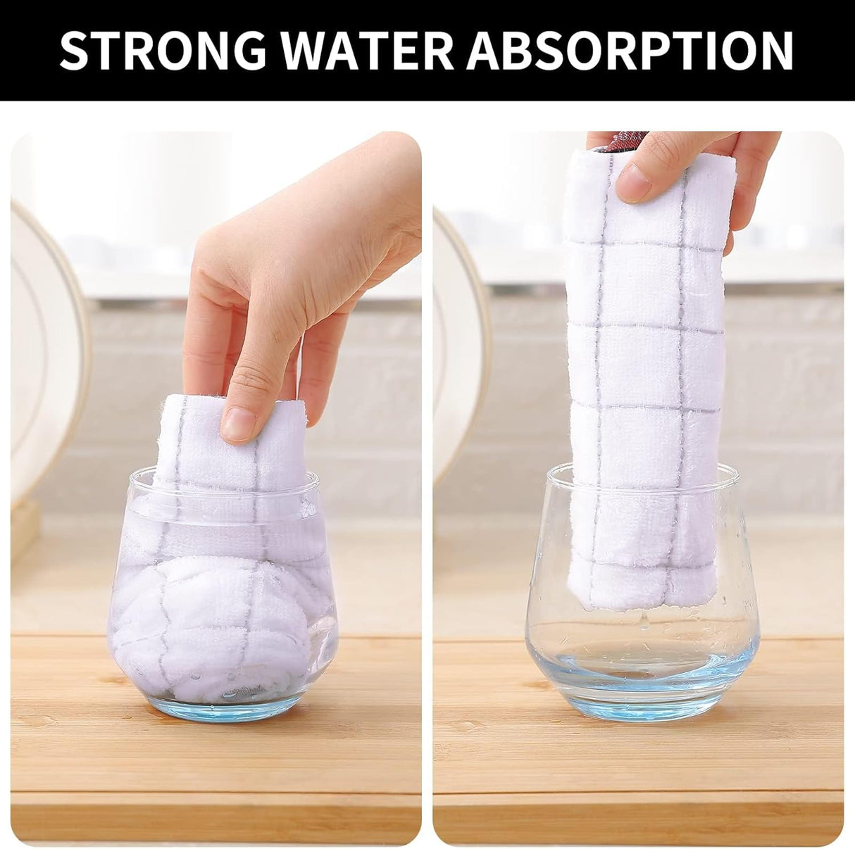 Homaxy Kitchen Towels, 16 x 28 Inches and 13 x 28 Inches, Set of 8 Bulk Cotton Kitchen Towels Set, Ultra Soft Absorbent Dish Towels for Washing Dishes, White