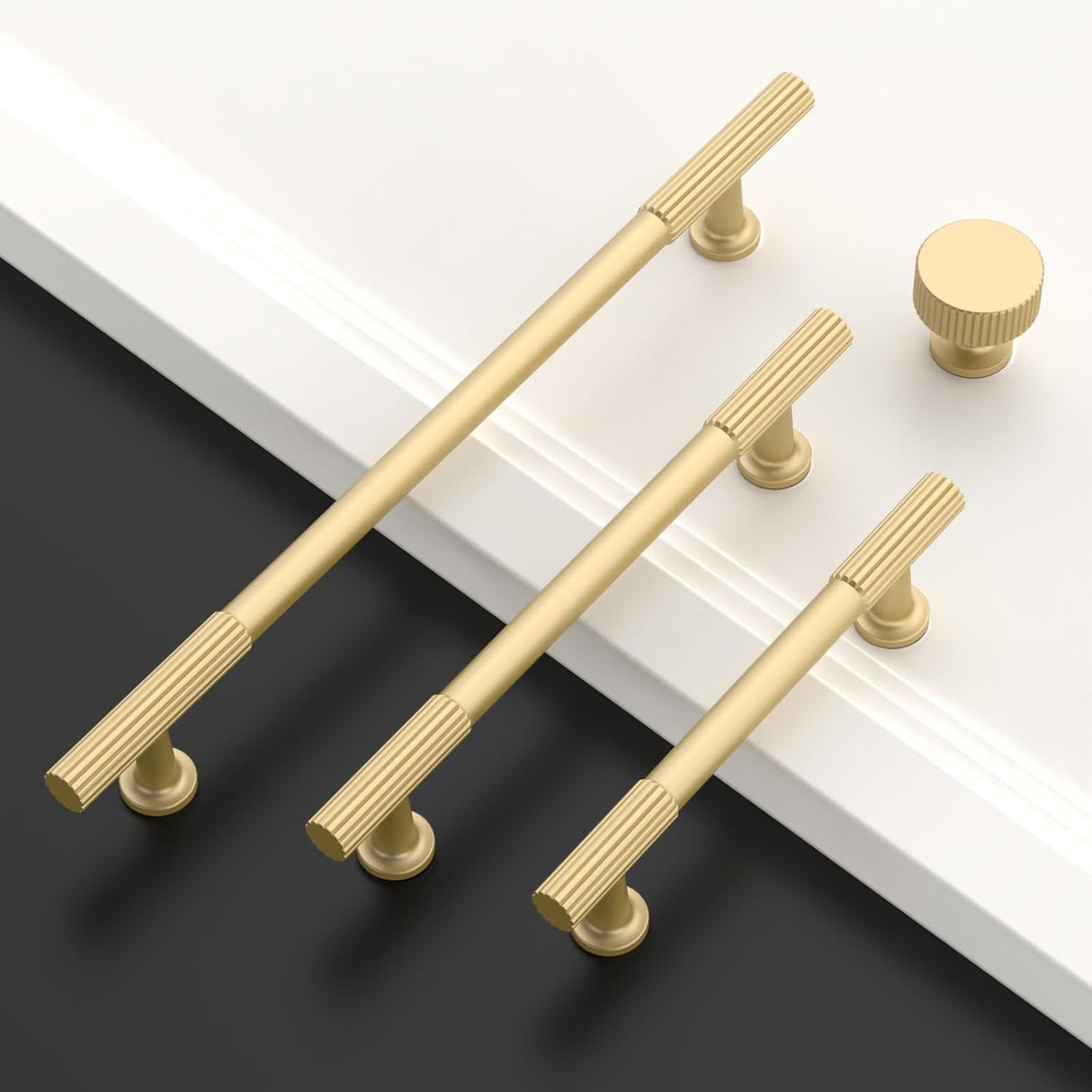 10 Pack Brushed Gold Kitchen Cabinet Knobs Drawer Cabinet Hardware Zinc Knobs for Dresser Drawers