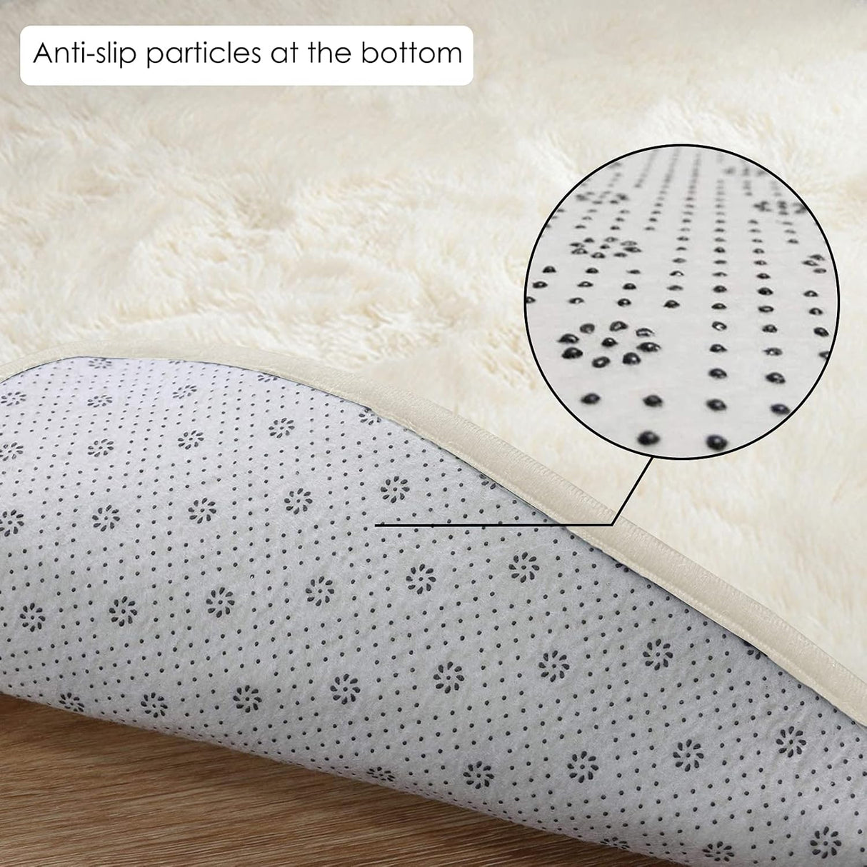 4x4 Soft White Round Area Rug for Bedroom Modern Fluffy Circle Rug for Kids Girls Baby Room Indoor Plush Circular Nursery Rugs Cute Cozy Area Rugs for Living Room