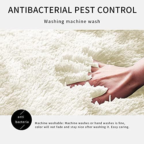 4x4 Soft White Round Area Rug for Bedroom Modern Fluffy Circle Rug for Kids Girls Baby Room Indoor Plush Circular Nursery Rugs Cute Cozy Area Rugs for Living Room