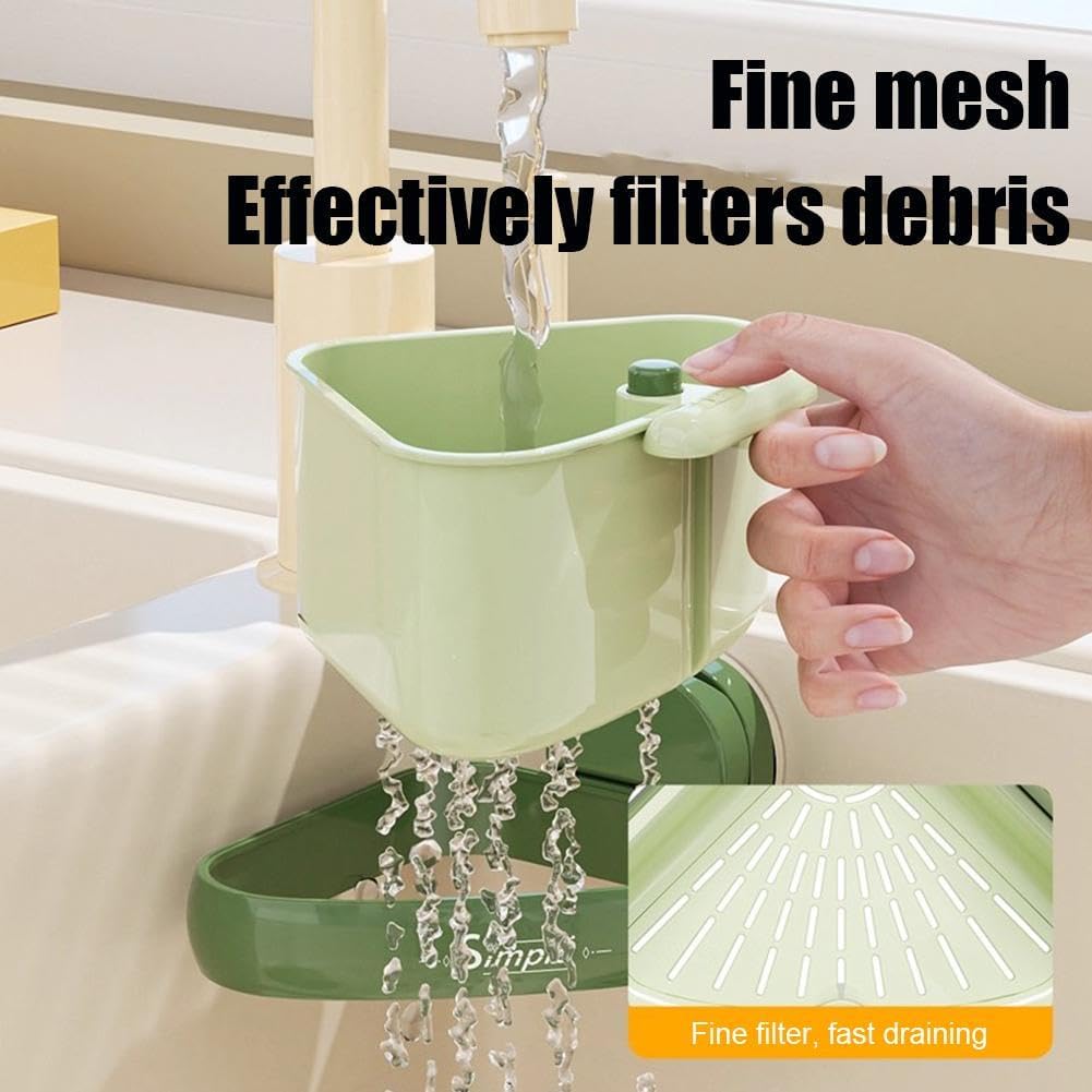 Sink Strainer Basket, 2025 New Faucet Hanging Strainer, Self-Cleaning Kitchen Sinks Food Waste Catcher for Dishwashing, RV, Small Spaces (2PCS)