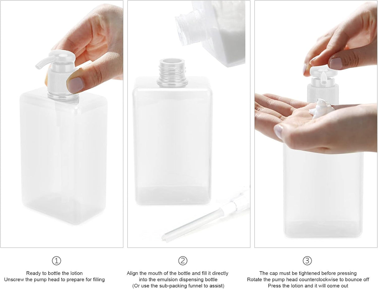 3Pcs Travel Bottle, 150ml Pump Bottle Lotion Dispenser, Clear Reusable Body Wash Container Bottles Empty Liquid Hand Soap Containers Plastic Press For Kitchen Bathroom