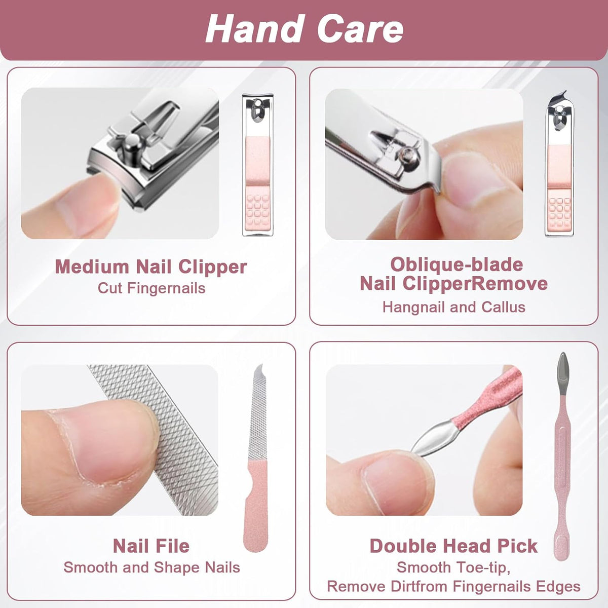 Premium Nail Care Set - 7-in-1 - Professional Nail Clippers - Scissors - Pedicure Set - Stainless Steel - Nail File and Nail Care Tools - Comes with a Luxury Travel Case - Portable Nail Care Set - Gift for Women