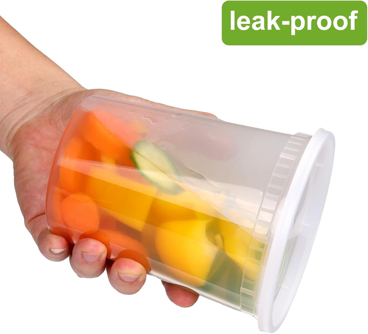 Moretoes 60 Sets 32 Oz Soup Containers with Lids, Deli Containers with Lids, Heavy-Duty Microwaveable Airtight Container for Soups, Leftovers, Sauces