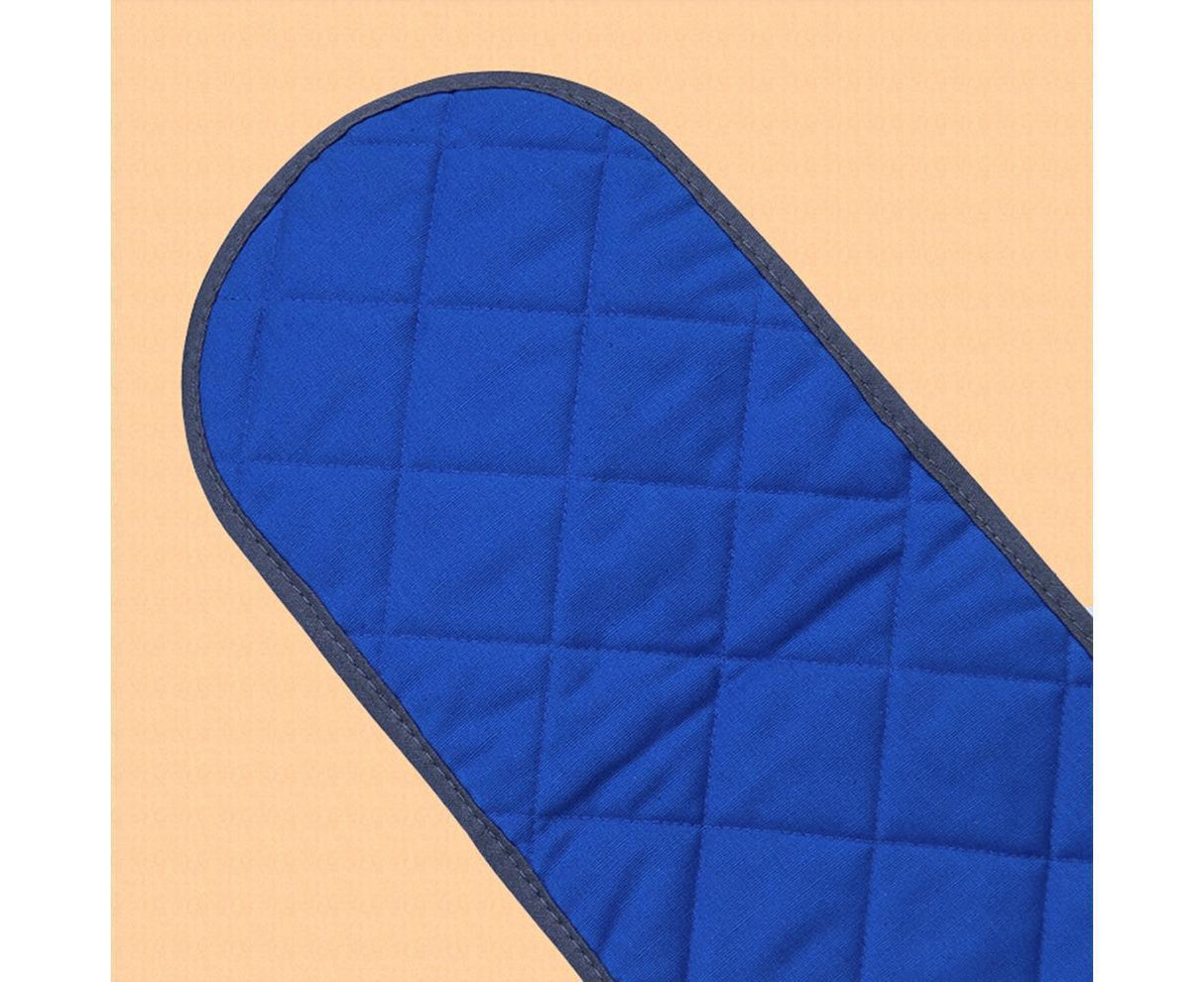 Double-ended Heat Resistant Cotton Mitt Oven Padded Kitchen Baking Glove Tool-Blue