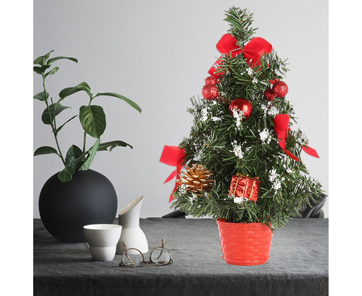 30cm Mini Christmas Tree Artificial Christmas Tree-Red