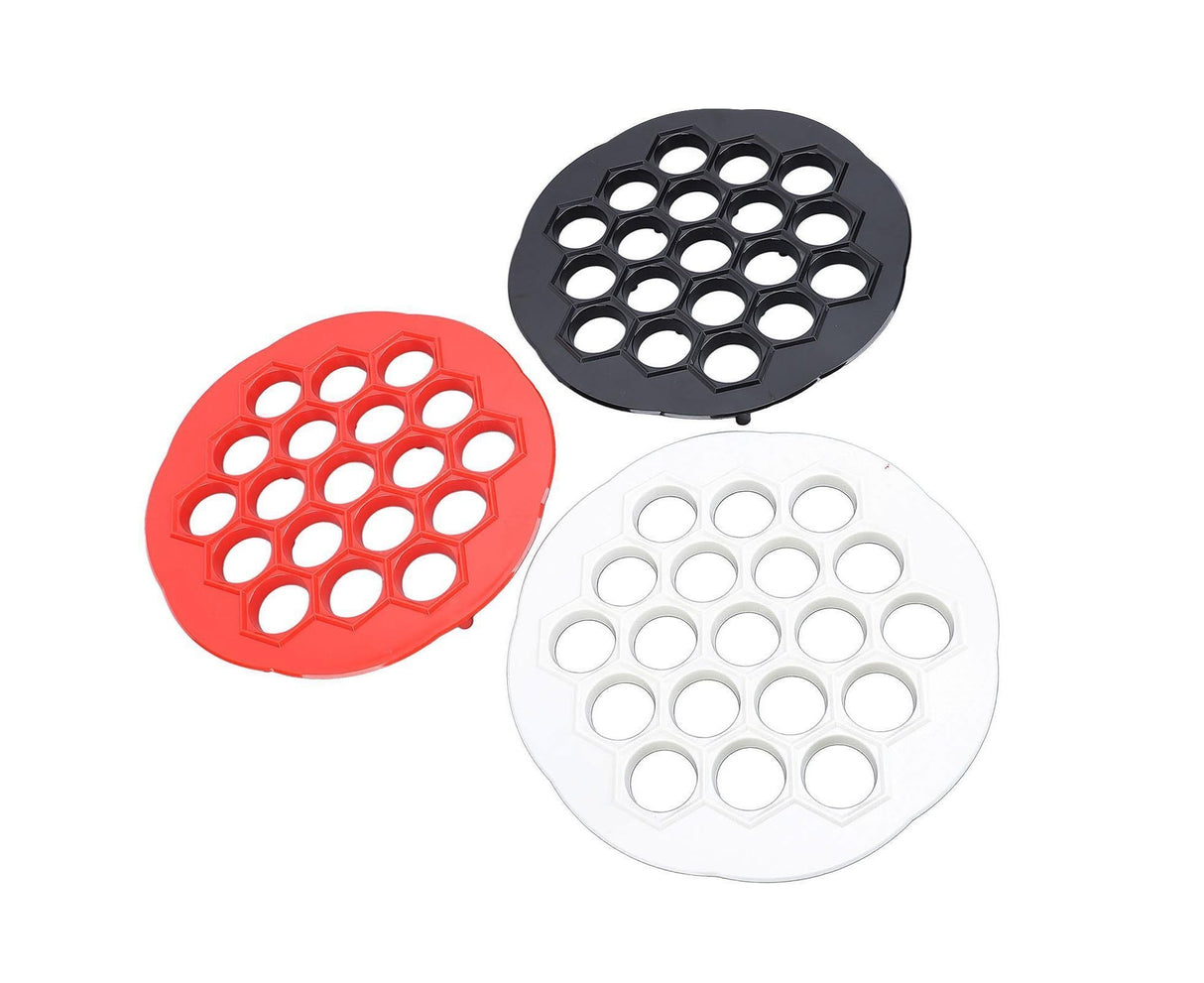 3pcs Russian Dumpling Maker Multifunctional 19 Holes Food Grade Easy Cleaning Ravioli Maker Mould for Kitchen Supplies