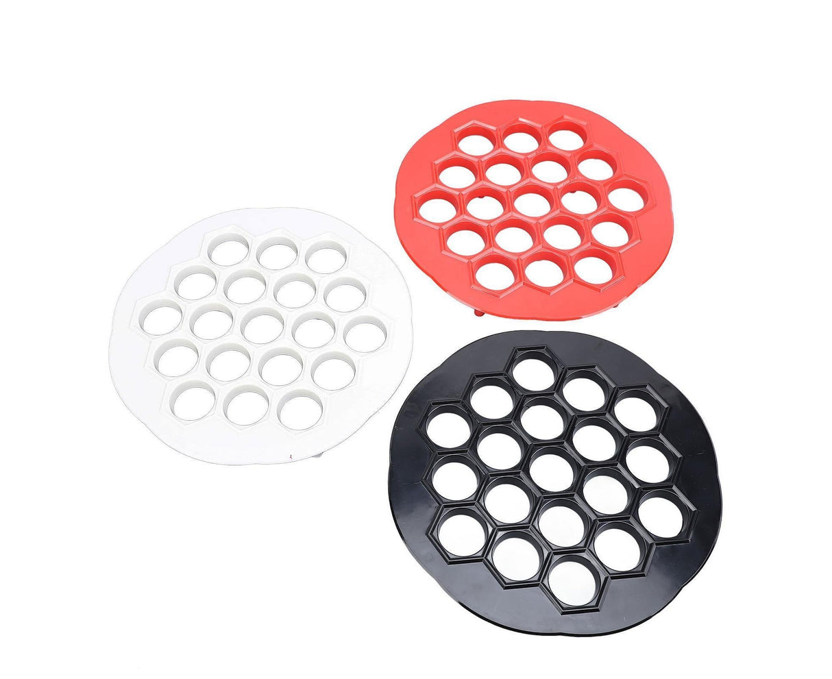 3pcs Russian Dumpling Maker Multifunctional 19 Holes Food Grade Easy Cleaning Ravioli Maker Mould for Kitchen Supplies