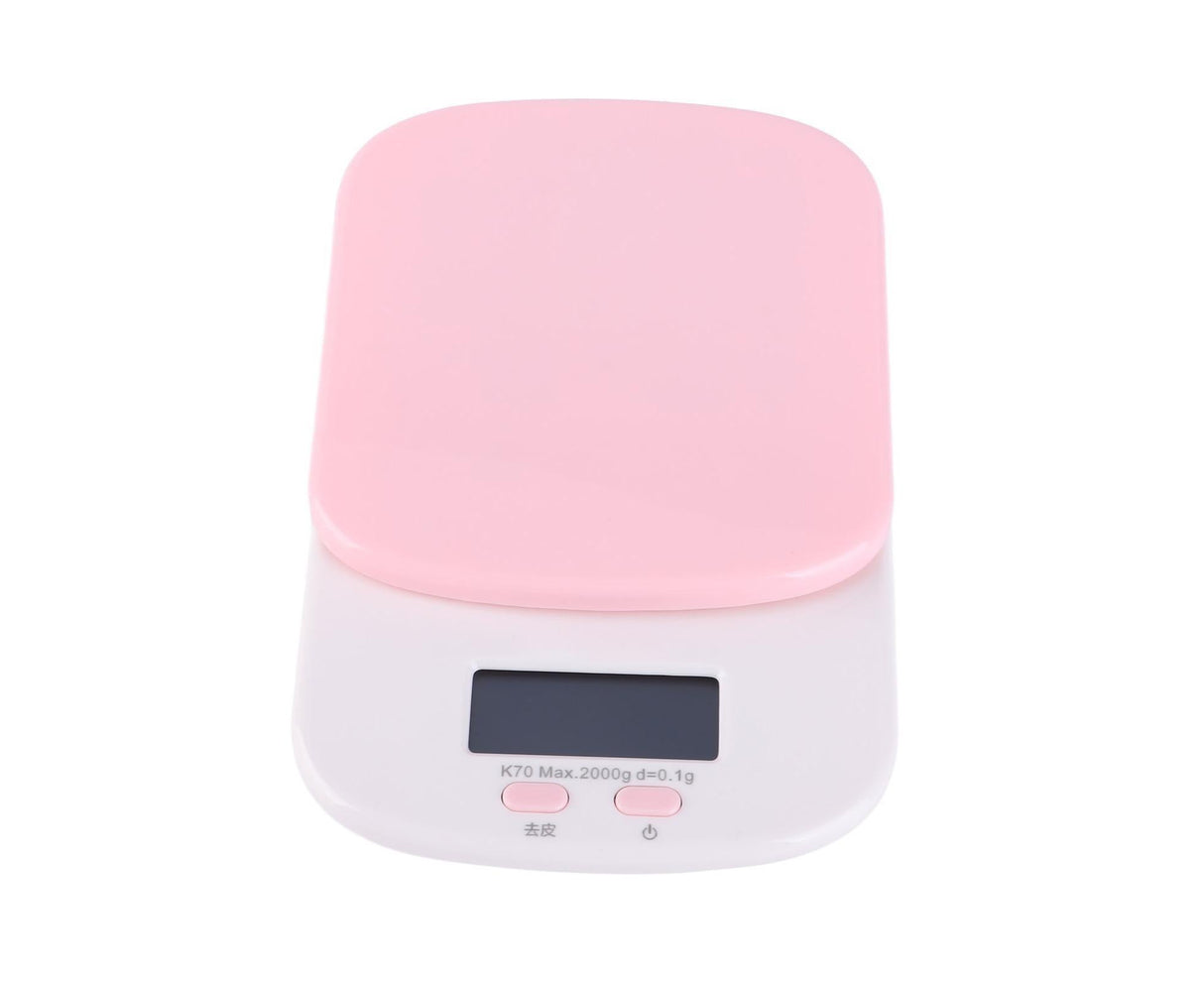 DIY Kitchen Electronic Scale 0.1g HighAccuracy Portable Mini Scale for Kitchen Home(Pink )