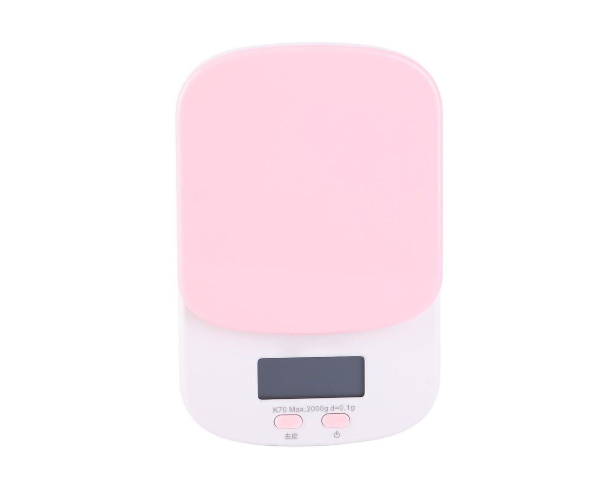 DIY Kitchen Electronic Scale 0.1g HighAccuracy Portable Mini Scale for Kitchen Home(Pink )