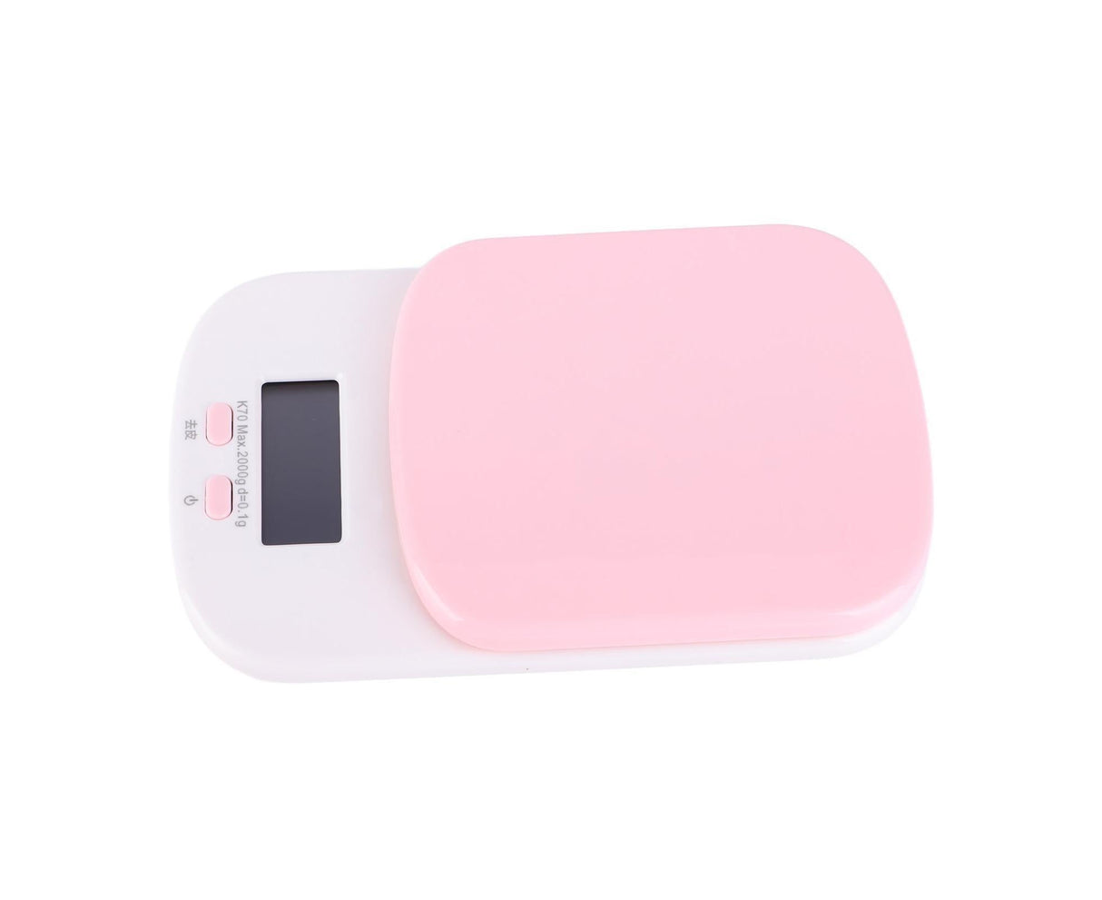 DIY Kitchen Electronic Scale 0.1g HighAccuracy Portable Mini Scale for Kitchen Home(Pink )