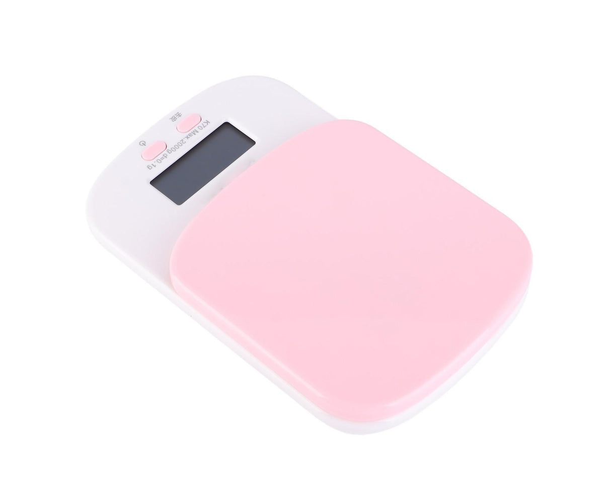 DIY Kitchen Electronic Scale 0.1g HighAccuracy Portable Mini Scale for Kitchen Home(Pink )