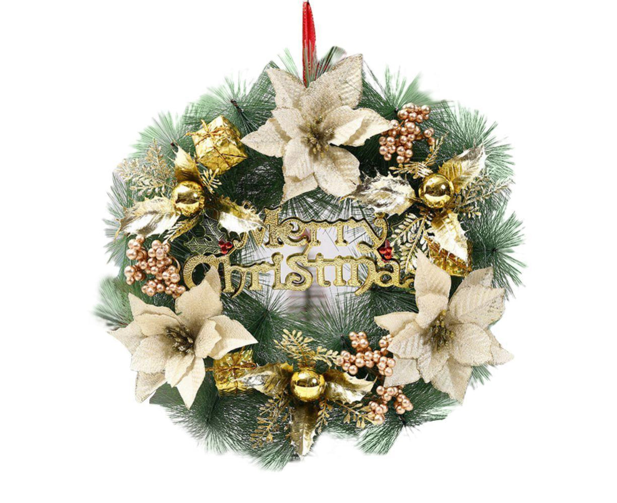Christmas Wreath Door Wreath Outdoor Winter Wreaths for Front Door Outside Holiday Wreaths Indoors Office Door with Lights Large Wreath Welcome Wreaths