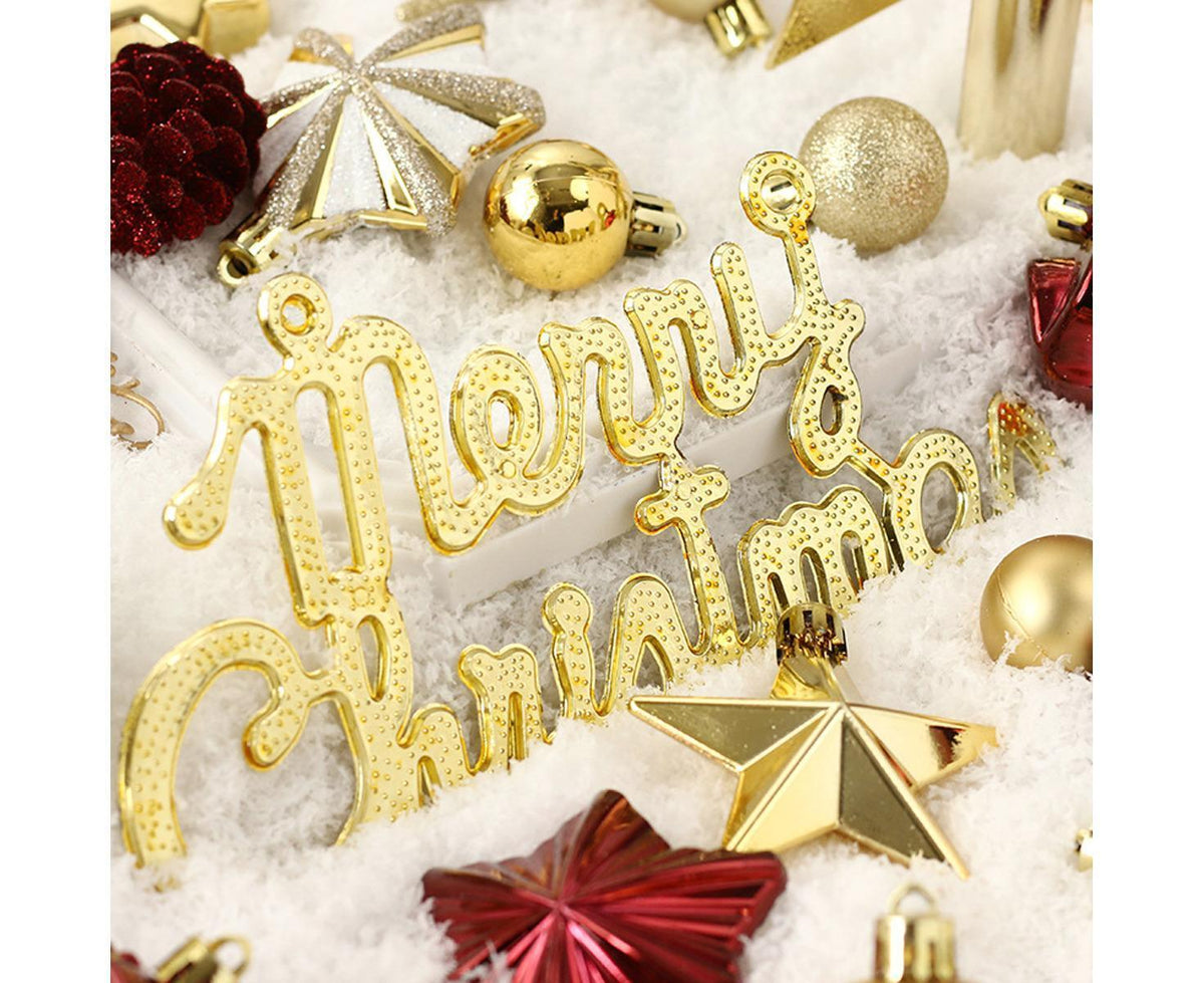 70pcs Red Gold Christmas OrnamentsShatterproof Christmas Tree Balls Set Plastic Xmas Ornaments for Holiday Party Wedding Christmas Tree Decorations