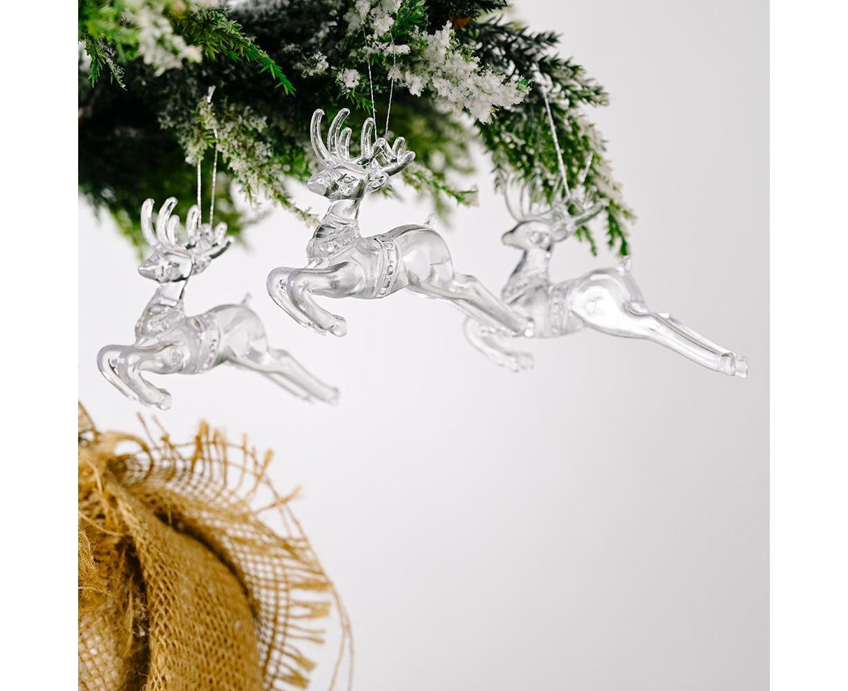 Christmas Decorations Ornaments Set,Clear Icicle Drops Hanging Christmas Tree Decorations Pendants For Xmas New Year Party