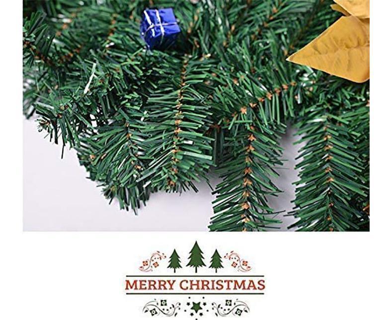 Christmas Wreath Decoration 8.9 Ft Christmas Wreath Artificial Tree Wreath, Suitable for Outdoor and Indoor Non-light Green