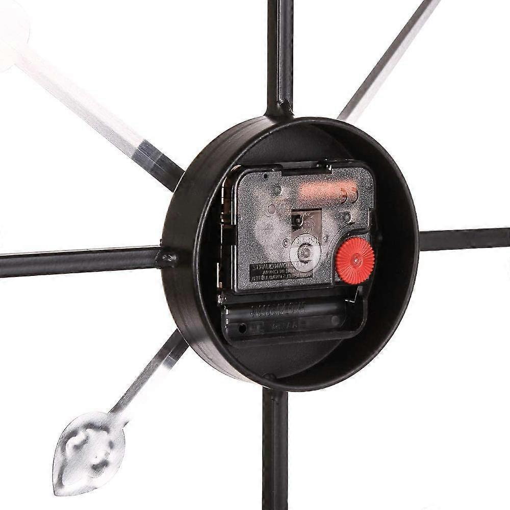 Decor Wall Clock European Retro Clock with Large Numerals Indoor Silent Battery Operated Metal Clock