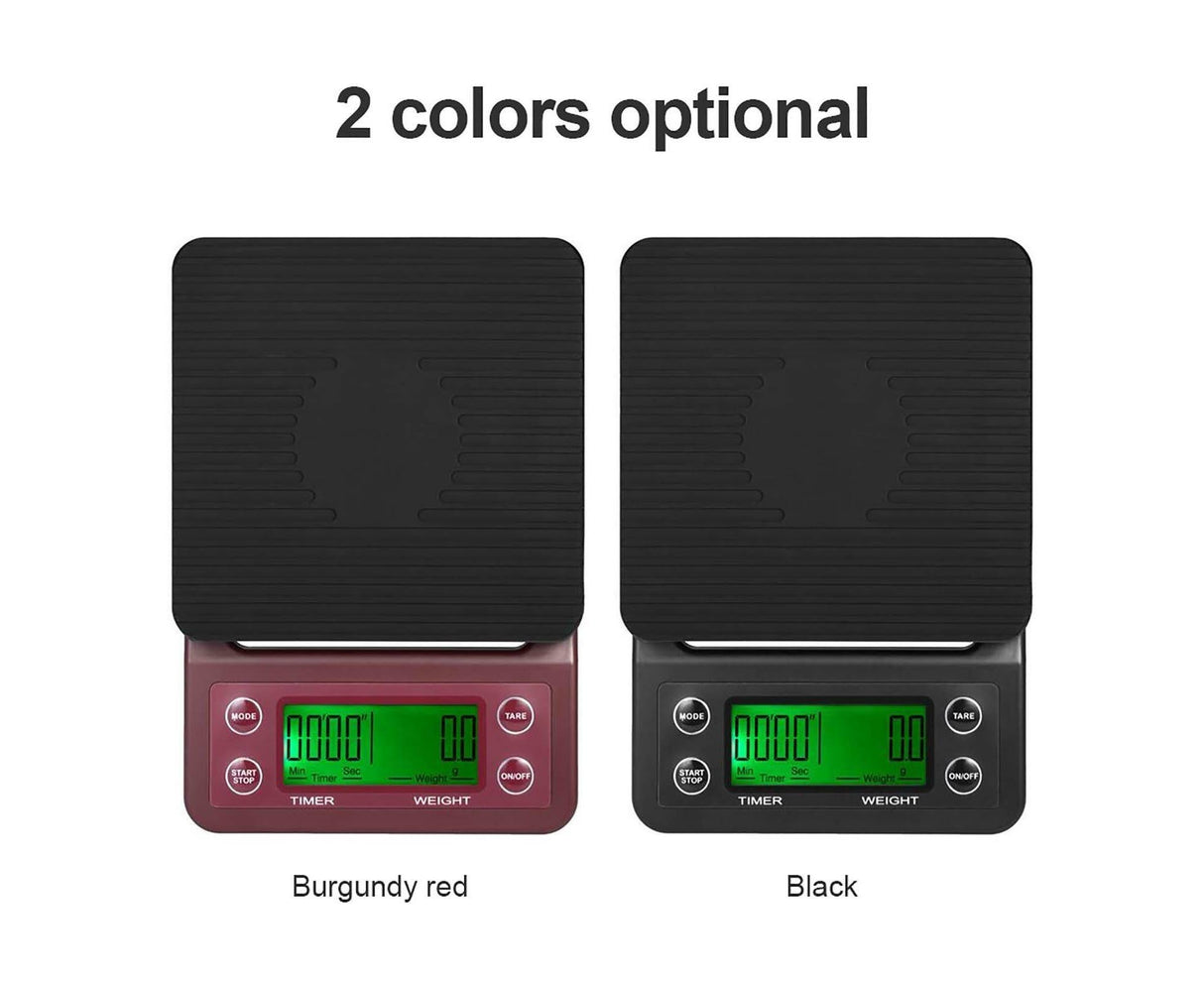 Digital Kitchen Scale Food Scale Coffee Scale with Timer and Tare 3kg/0.1g Accurate Electric Kitchen Scale with Large LCD 5 Units