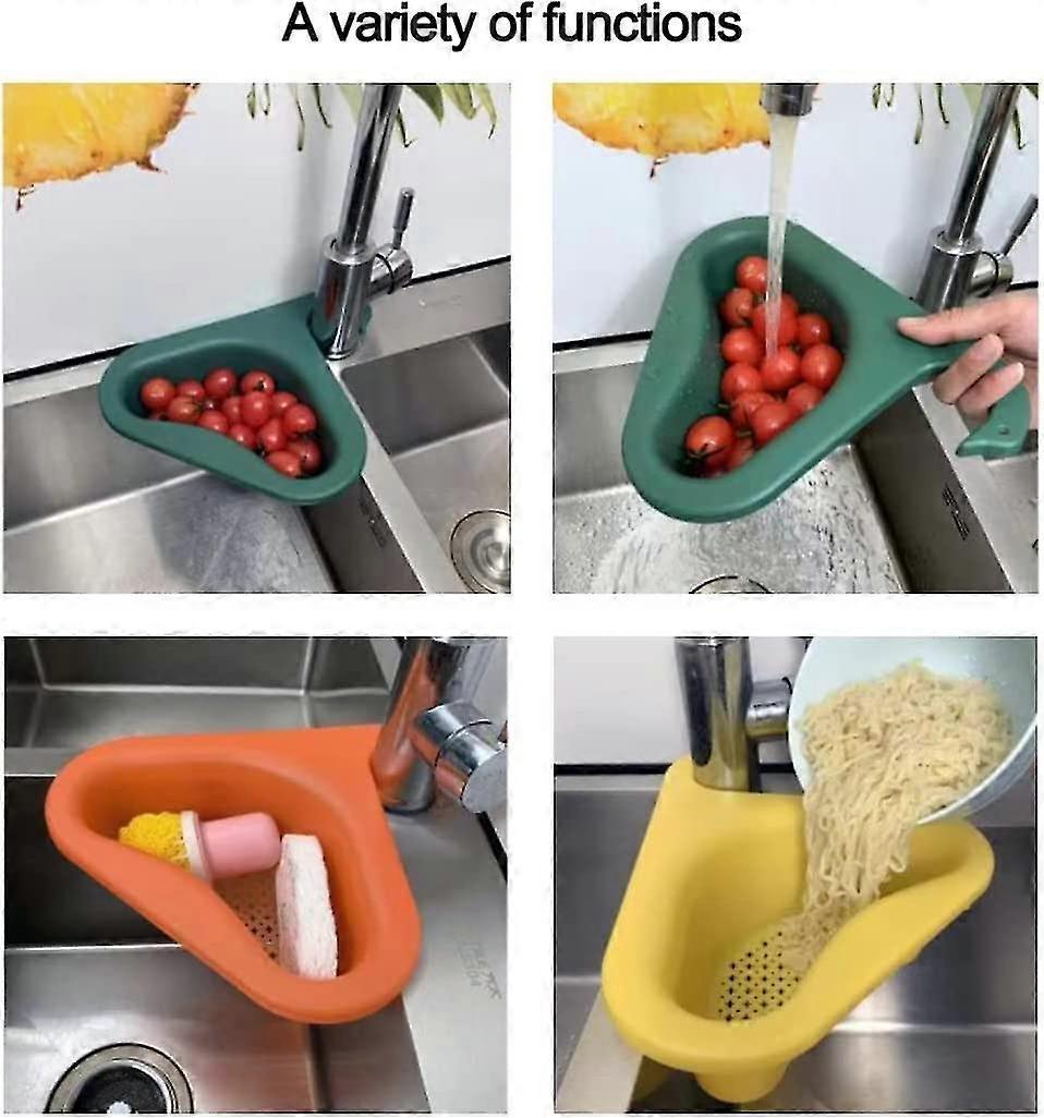 Multifunctional Kitchen Triangle Sink (Yellow)
