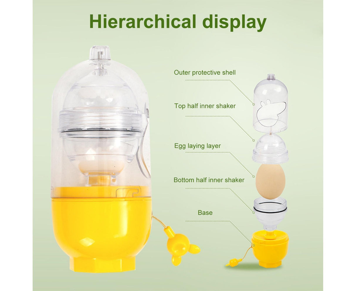 Egg Shaker Reusable Manual Blender Kitchen Tools-Yellow