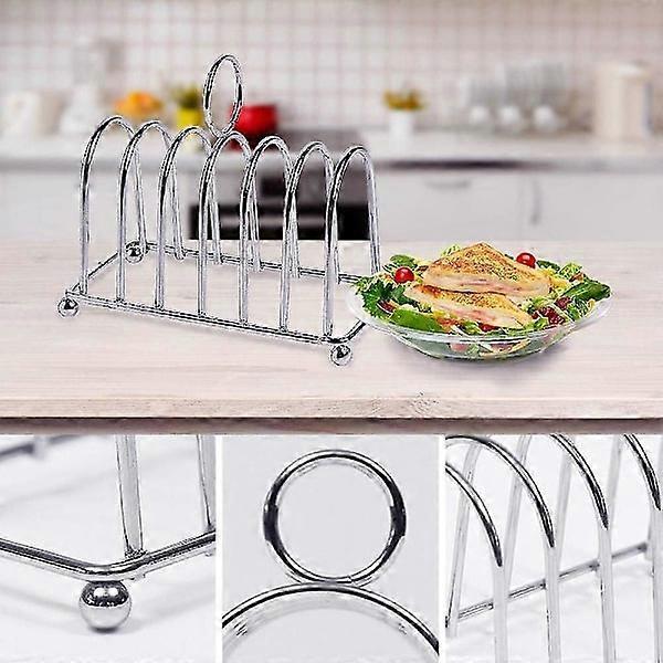 Stainless Steel Horseshoe Toaster Display Rack for Kitchen & Outdoor