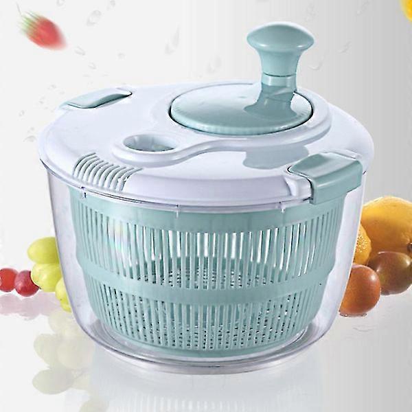 Manual Salad Spinner with Lid Lock and Handle, Easy Use Kitchen Bowl