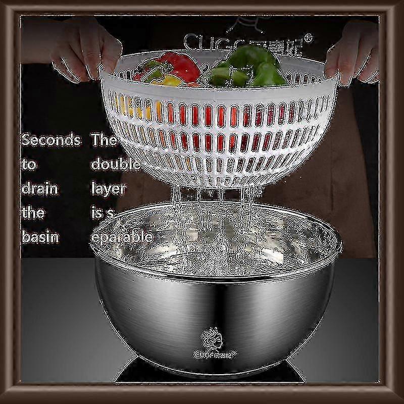3.5L Salad Spinner Fruits & Vegetable Washer Dryer Kitchen Tool