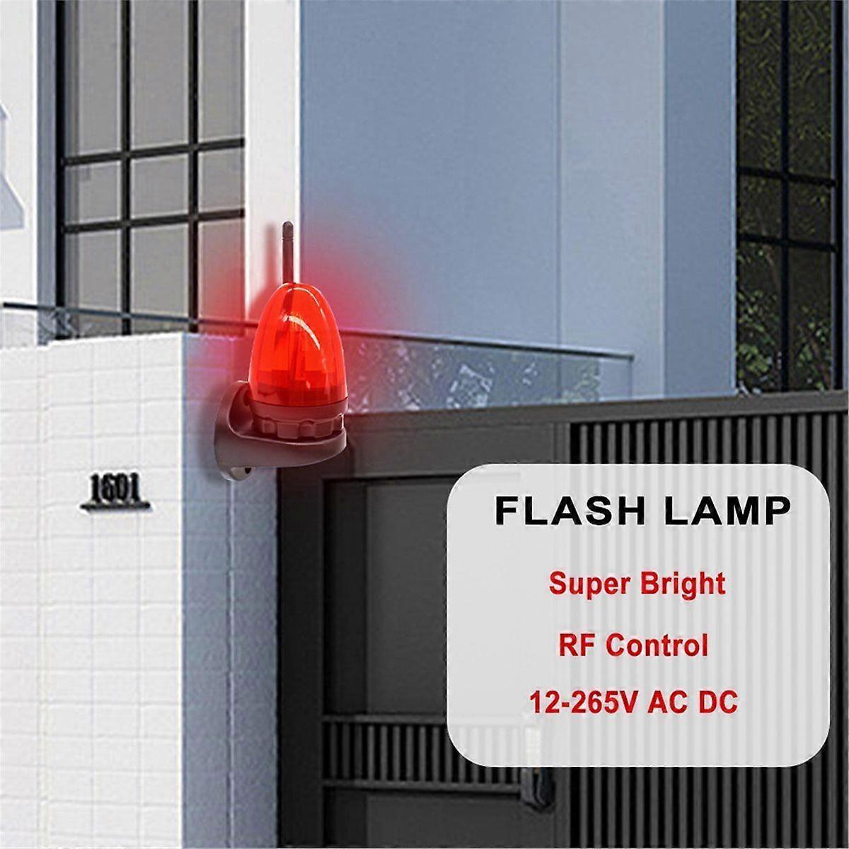 Outdoor LED Strobe Alarm Light 12V-265V, Wall Mount Emergency Warning Lamp