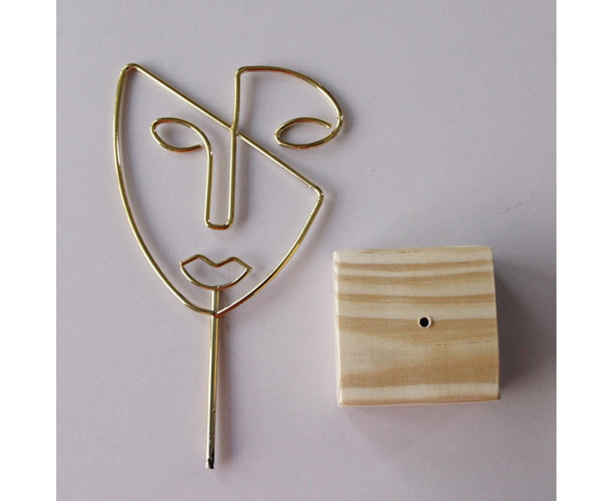 Abstract Metal Face Art-Golden