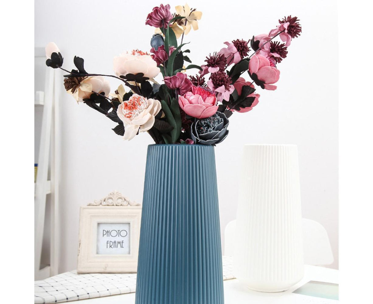 Plastic Nordic Style Vase Dried Flower Arrangement Pot Holder Home Office Decor-Pink