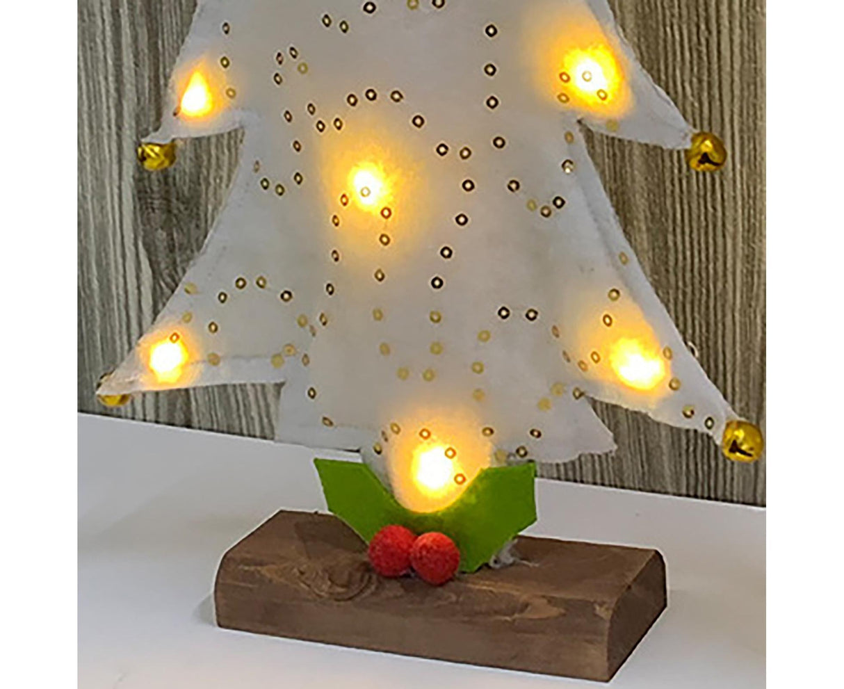 Luminous Mini Christmas Tree Desktop Display Mold Night Light Party Decor Gift-Green
