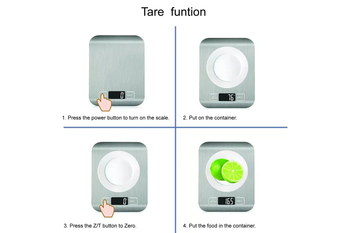 5KG Stainless Steel Digital Electronic Kitchen Scale Postal Scales 1g LCD Backlight Weight Black