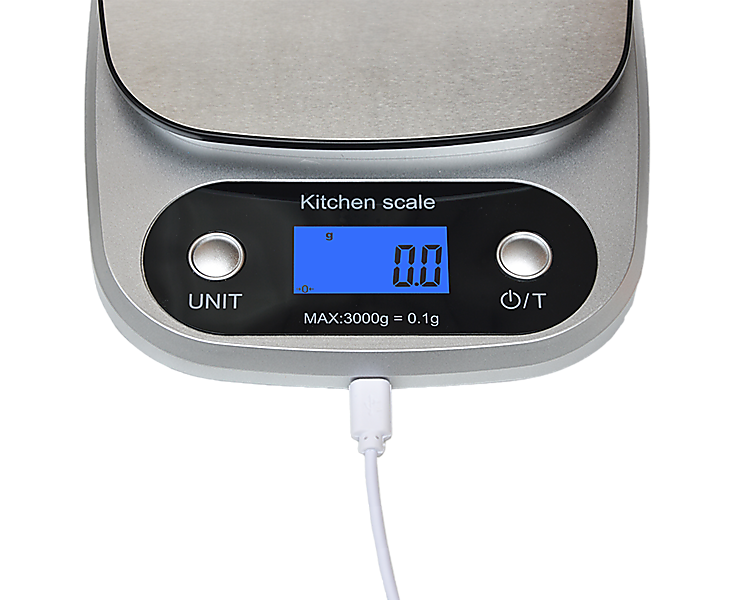 0.1g High Precision Kitchen Scale Rechargable Food Scale Digital 3KG One Size