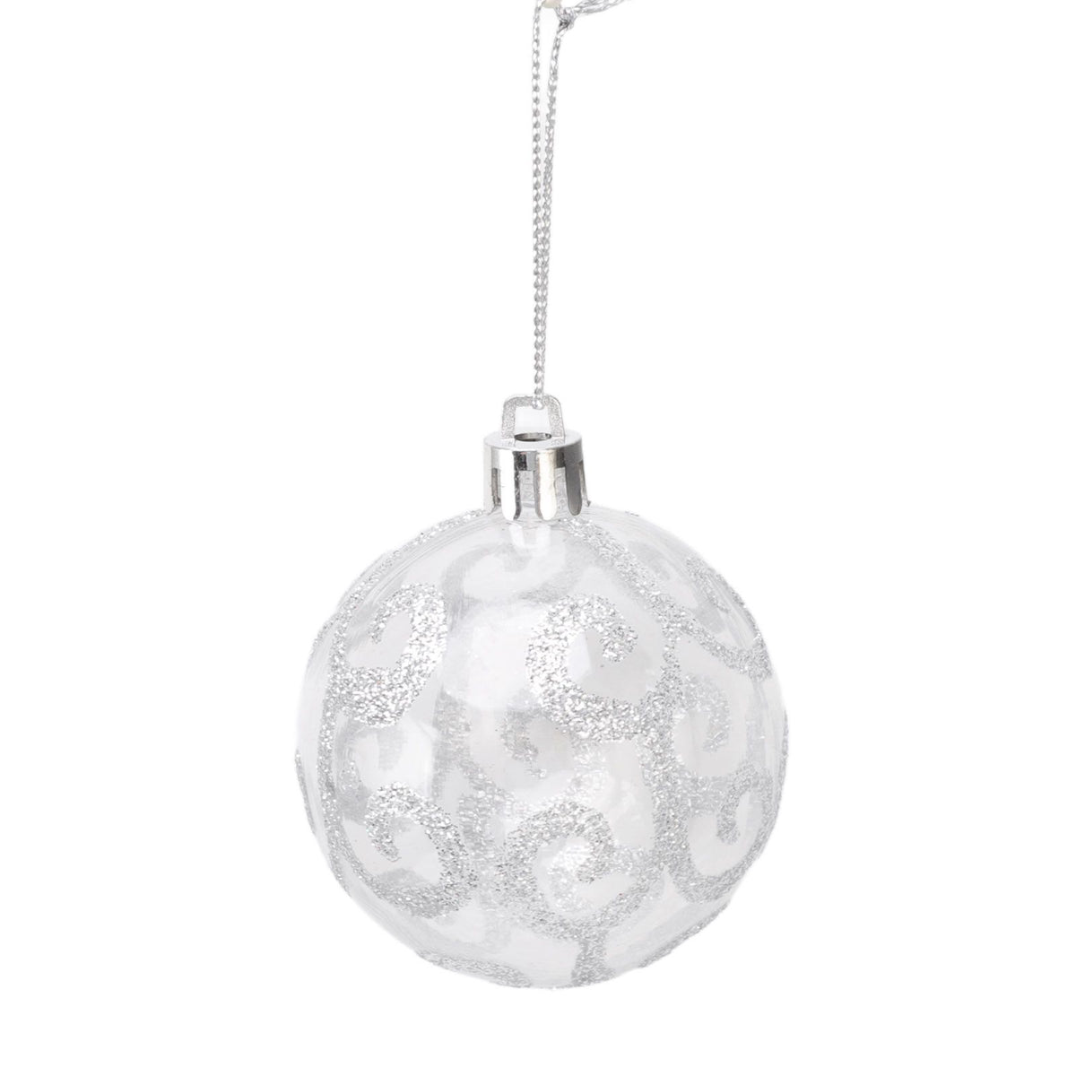 9Pcs Christmas Ball Ornaments Exquisite Plastic Shatterproof Hanging Christmas Tree Ornaments for Home Silver