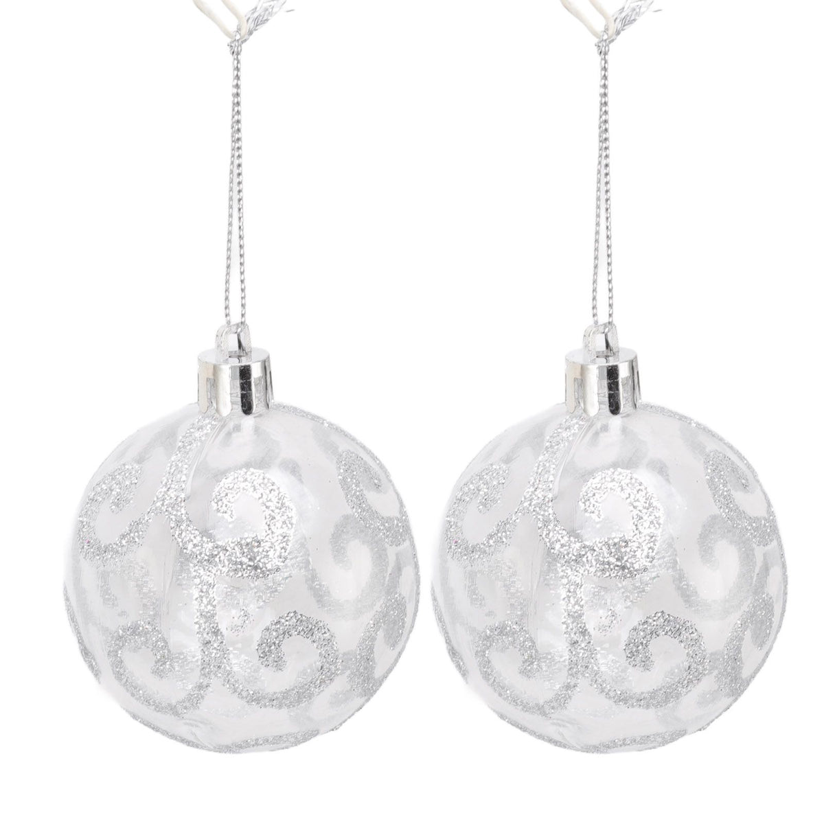 9Pcs Christmas Ball Ornaments Exquisite Plastic Shatterproof Hanging Christmas Tree Ornaments for Home Silver