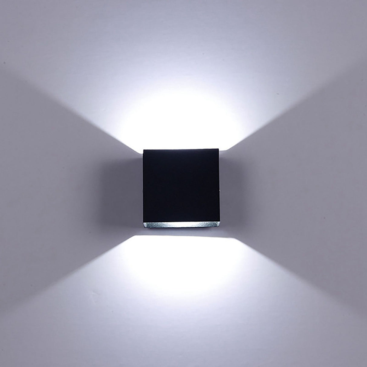 Modern LED Wall Sconce Aluminum Indoor LED Wall Mounted Lamp for Bedroom Hallway Black 10W White Light 6000K