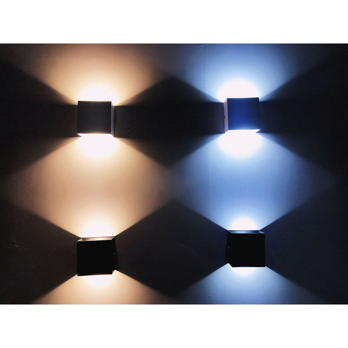 Modern LED Wall Sconce Aluminum Indoor LED Wall Mounted Lamp for Bedroom Hallway Black 10W White Light 6000K