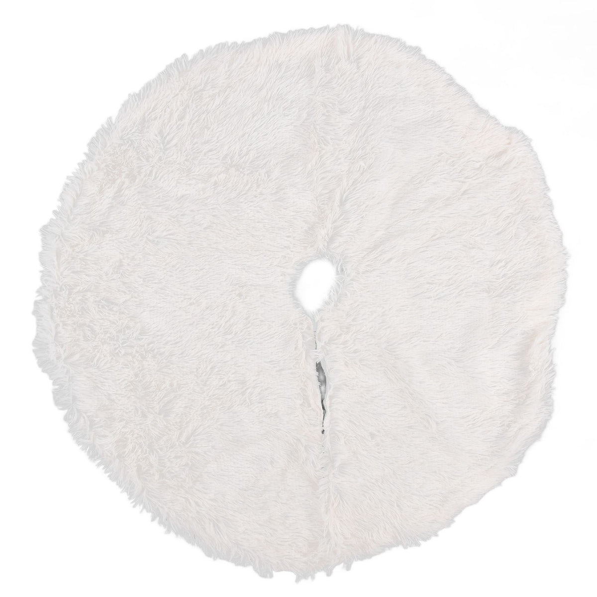 White Christmas Tree Skirts Sophisticated Dense Environmentally Friendly Plush Luxury ChristmasTree SkirtL