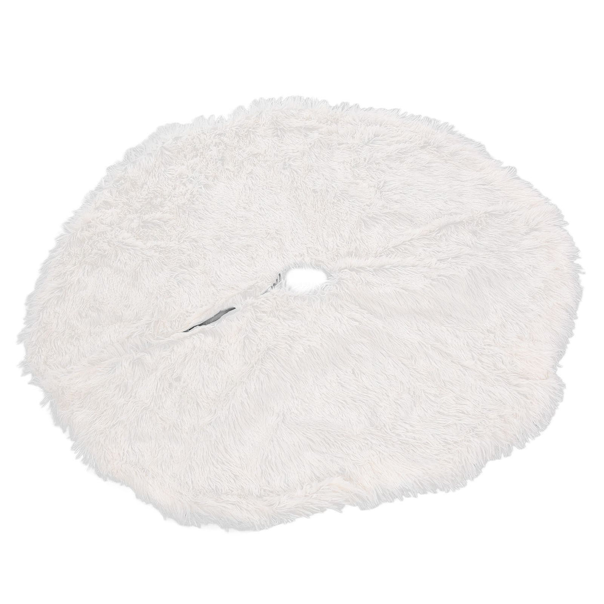 White Christmas Tree Skirts Sophisticated Dense Environmentally Friendly Plush Luxury ChristmasTree SkirtL