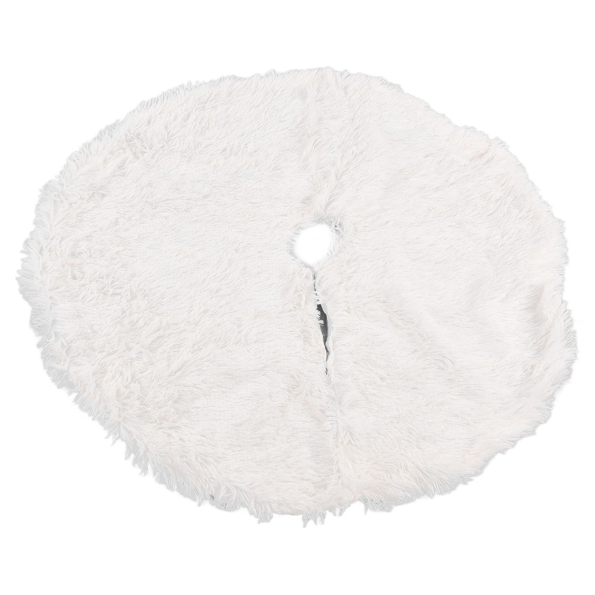 White Christmas Tree Skirts Sophisticated Dense Environmentally Friendly Plush Luxury ChristmasTree SkirtL