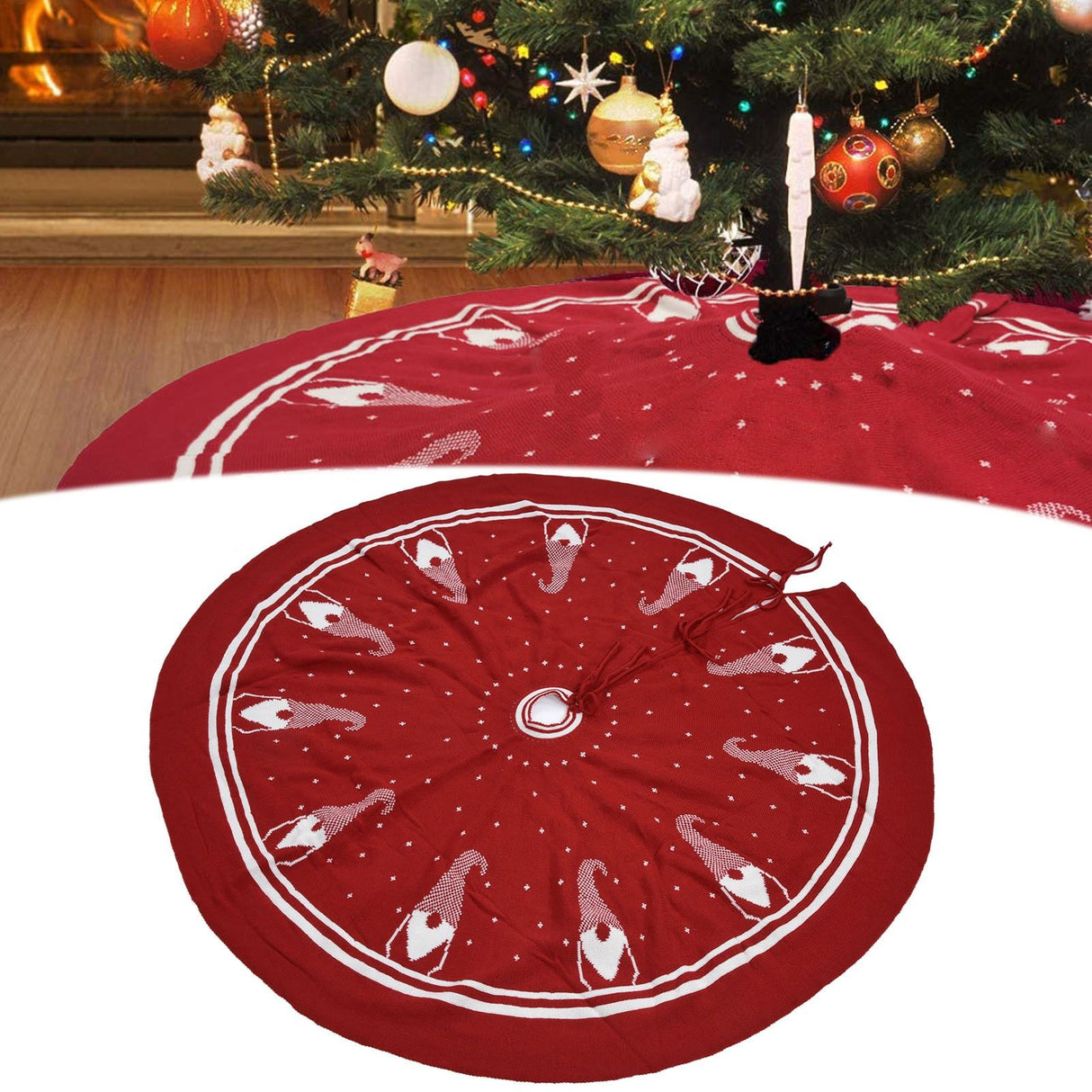 Christmas Tree Skirt Soft Reusable Christmas Tree Carpet Mat Christmas Tree Bottom Decoration