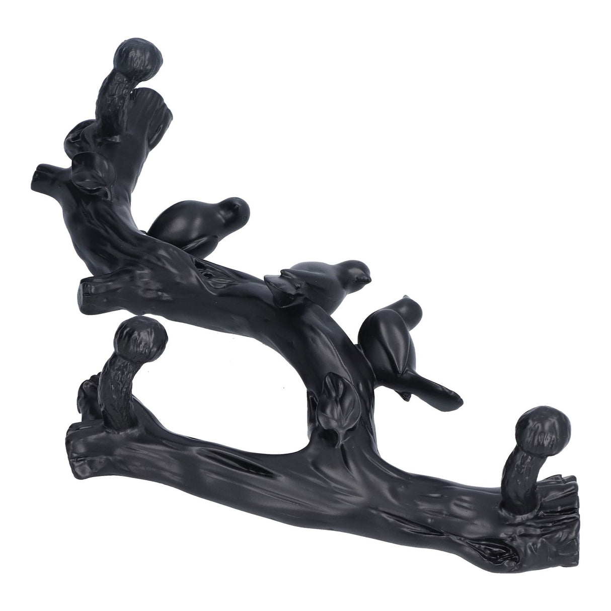 Decorative Hook Black Bird Branch Shape Three Dimensional Wall Mounted Home Decoration AccessoriesSmall (29.5cm)
