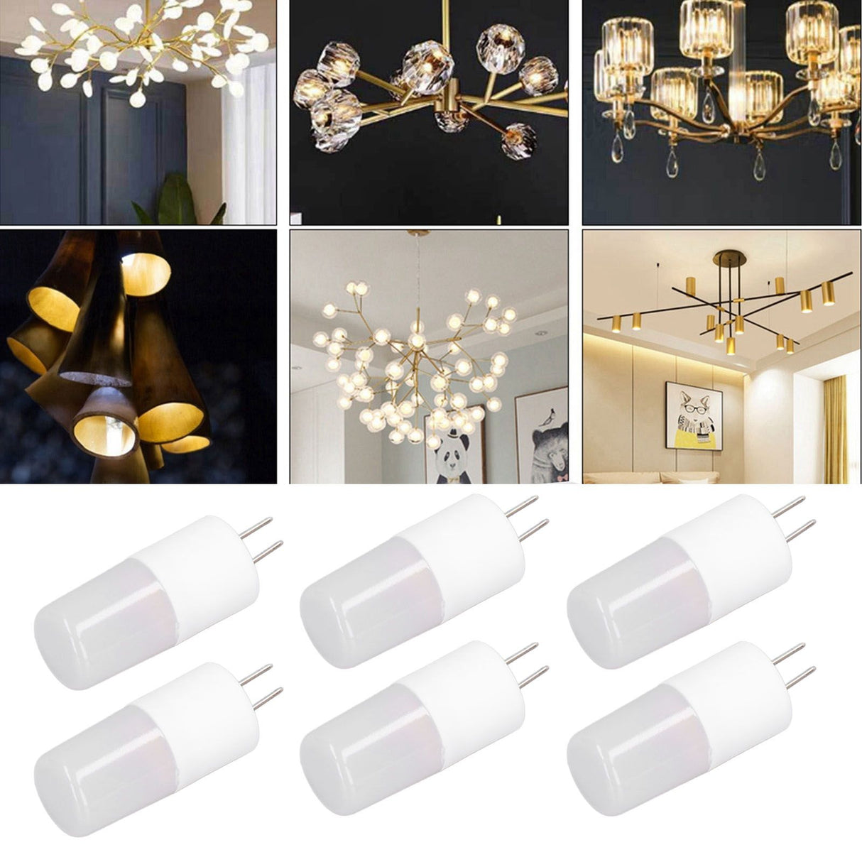 10PCS G4 Light Bulb Warm White LED Light Ceiling Lamp Bulb AC12V Wall Lamp Bulb for Living Room Office