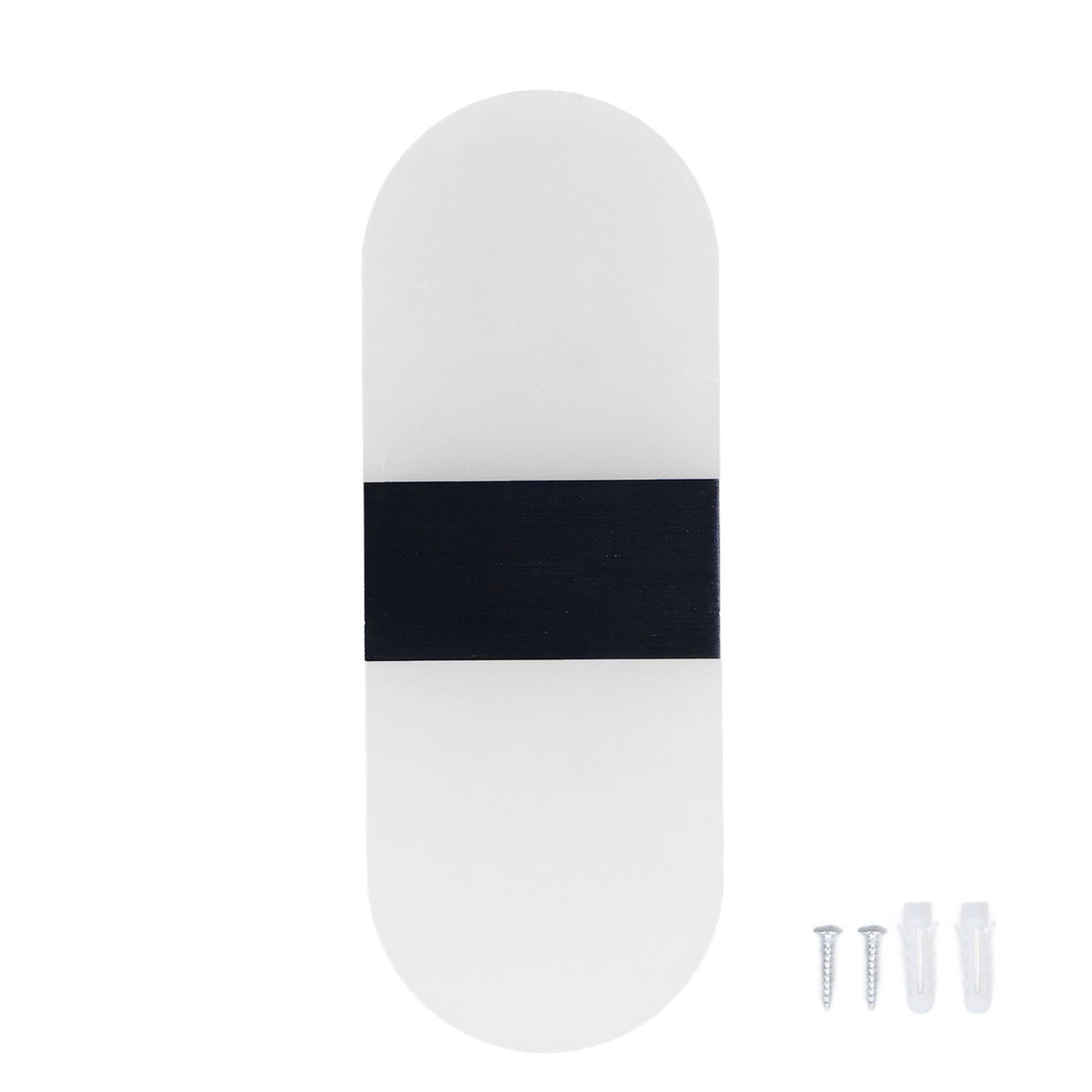 LED Wall Light Acrylic 360° Up Down 6W Warm Modern Wall Lamp for Hallway Bedroom Restaurant 90‑265V Black