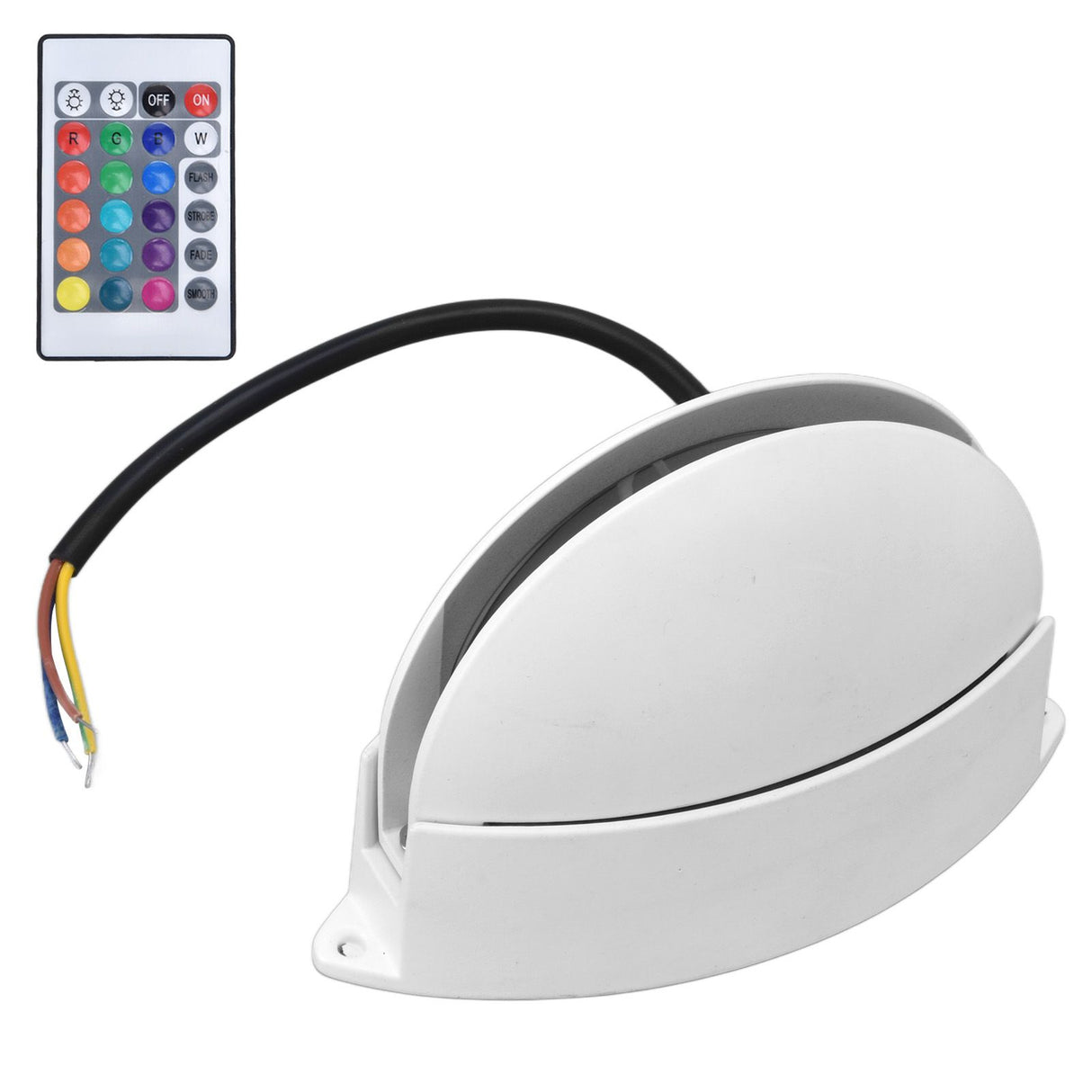 RGB Remote Control Wall Light Fashionable 24 Key High Brightness Semicircle RGB RC Wall Light for Corridor AC85‑265V