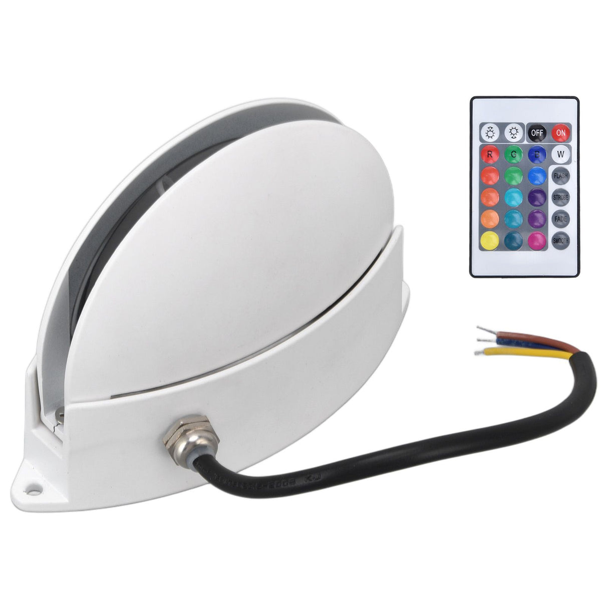 RGB Remote Control Wall Light Fashionable 24 Key High Brightness Semicircle RGB RC Wall Light for Corridor AC85‑265V